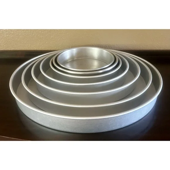 Wilton 7 Tiered Round Layered Cake Pan Set Wedding Baking Magic Line Birthday - Picture 3 of 4